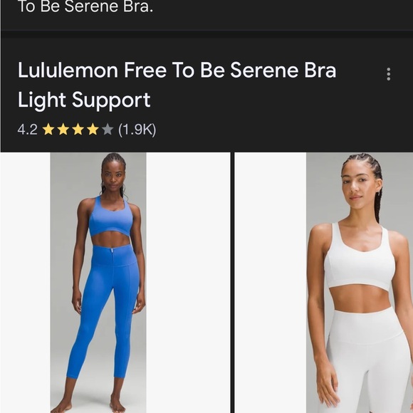 Lululemon free to be serene sports bra light tan size 4 - Picture 7 of 7
